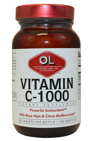 Olympian Labs Vitamin C 1000 1g with Rose Hips