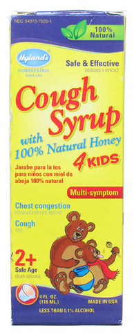Hylands Homeopathic Cough Syrup with Natural Honey for Kids
