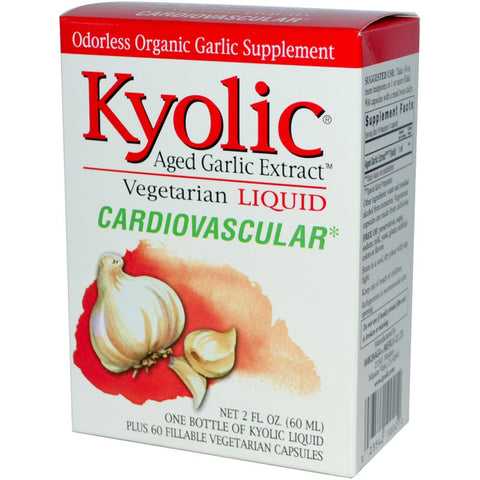 Kyolic Aged Garlic Extract Liquid Plain with 60 Capsules