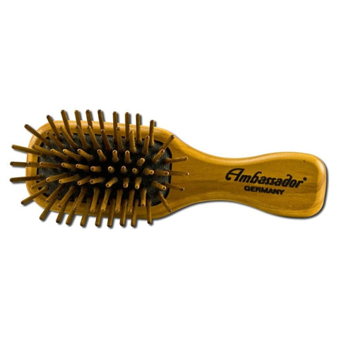 Fuchs Brushes Hairbrush Olivewood Mini wWooden Pins 5116