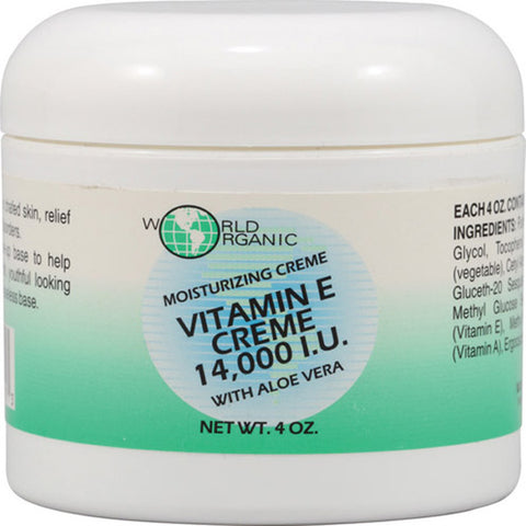 WORLD ORGANIC - Vitamin E Cream 14,000IU