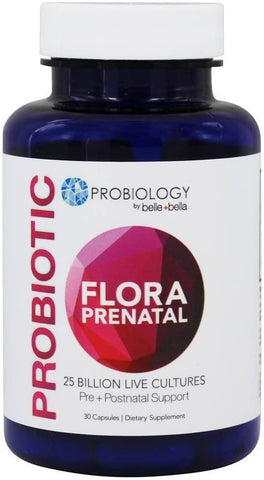 Belle and Bella - Probiotic Flora Prenatal 25 Billion CFU - 30 Capsules