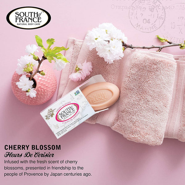 SOUTH OF FRANCE - French Milled Bar Soap Cherry Blossom - 6 oz. (170 g)