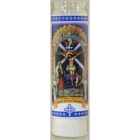 STAR CANDLE - Religious Candle, Our Father Miracle - 8 Inches