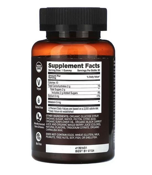 YUM V'S - Strong Earth Organic Melatonin 5mg - 60 Gummies