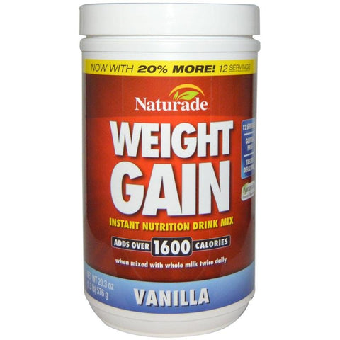 NATURADE - Weight Gain, Instant Nutrition Drink Mix, Vanilla - 20.3 oz. (576 g)