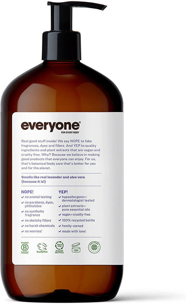 EVERYONE - Liquid Soap Lavender & Aloe - 32 fl. oz. (960 ml)