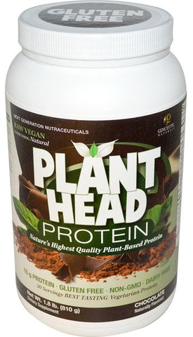 GENCEUTIC - Plant Head Protein Chocolate - 1.8 Lbs. (810 g)