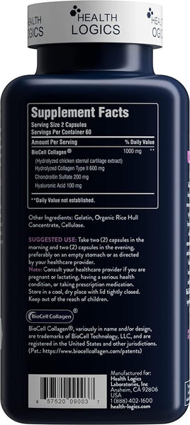 HEALTH LOGICS - BioCell Collagen - 120 Capsules