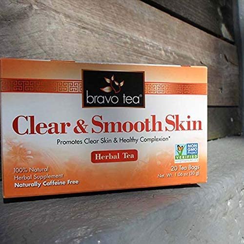 Bravo Tea - 100% Natural Clear & Smooth Skin Herbal Tea - 20 Tea Bags