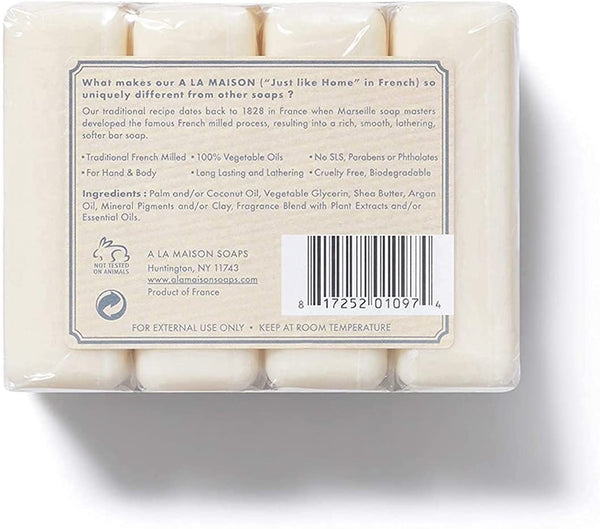 A La Maison Soap Bars, Fresh Sea Salt, Value Pack 3.5 oz, 4 Count