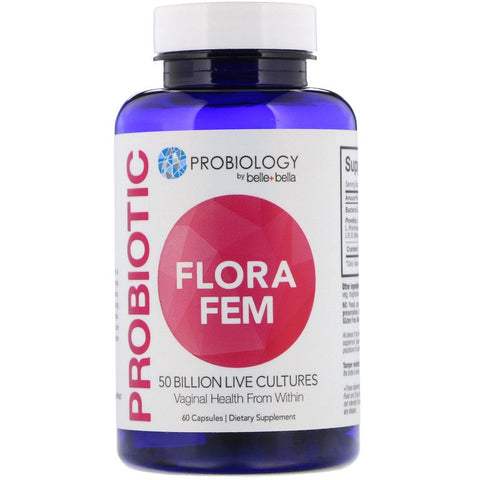 BELLE AND BELLA - Probiotic Flora Fem 50 Billion CFU - 60 Capsules