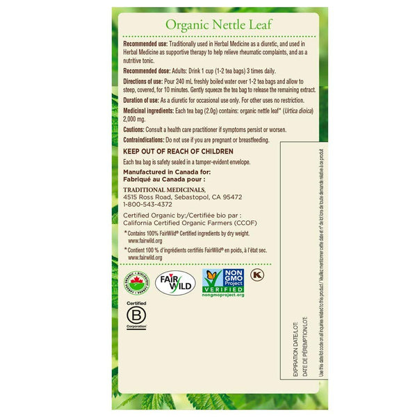 Traditional Medicinals Organic Nettle Leaf - 16 ct