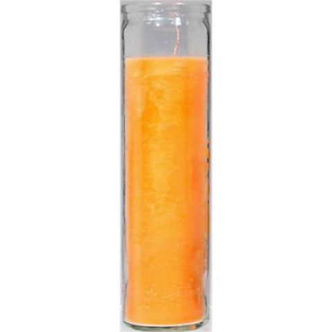 STAR CANDLE - Solid Orange Candle - 8 Inches